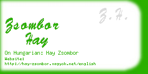 zsombor hay business card